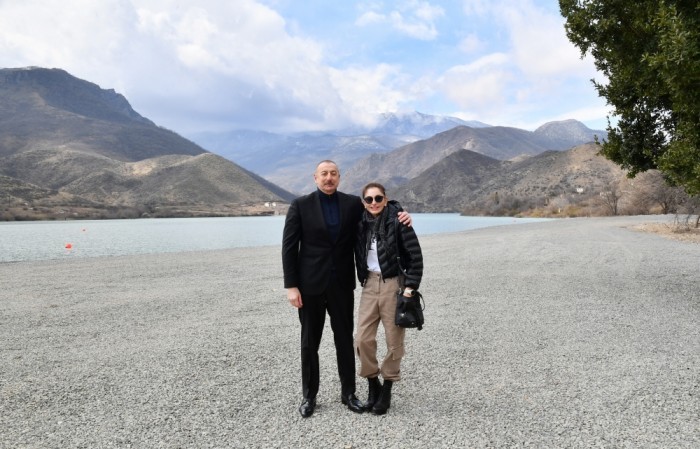 Prezident Suqovuşanda turizm kompleksinin təməlini qoydu -FOTOLAR